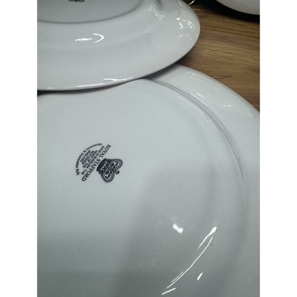 Royal Stafford Asiatic Pheasant Red Fine Earthenware 11” Dinner Plates -5 Pc Set - Picture 12 of 12